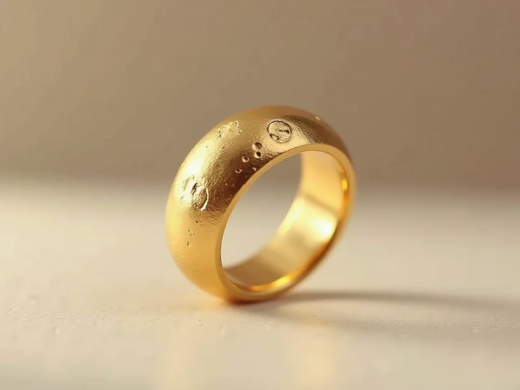 Handgemaakte gouden ring van Vorzelynoz